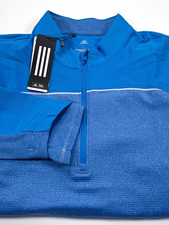 adidas Other - Adidas Golf Go-To 1/4 Zip Large Blue Long Sleeve Pullover NEW NWT